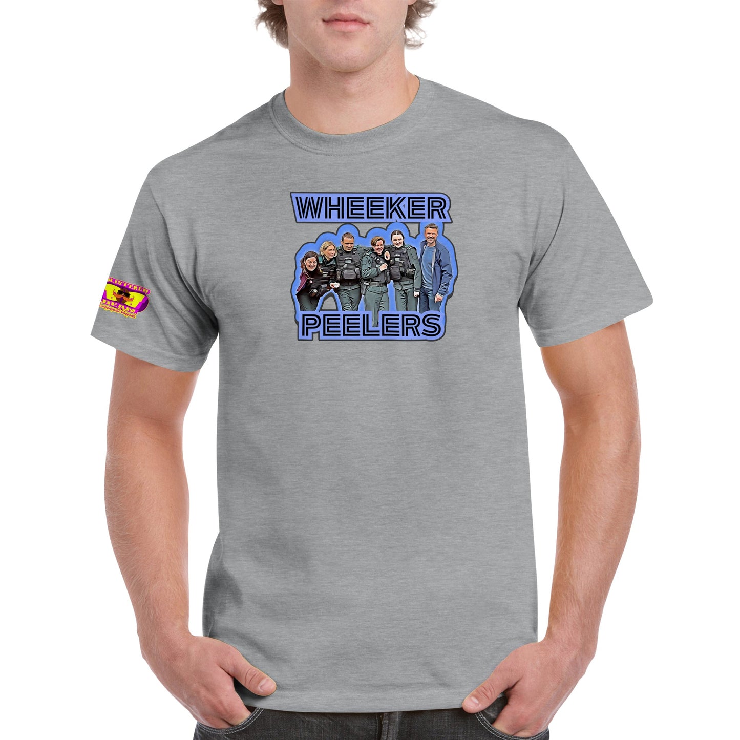 Wheeker Peelers Blue Lights season 1  Heavyweight Unisex Crewneck T-shirt