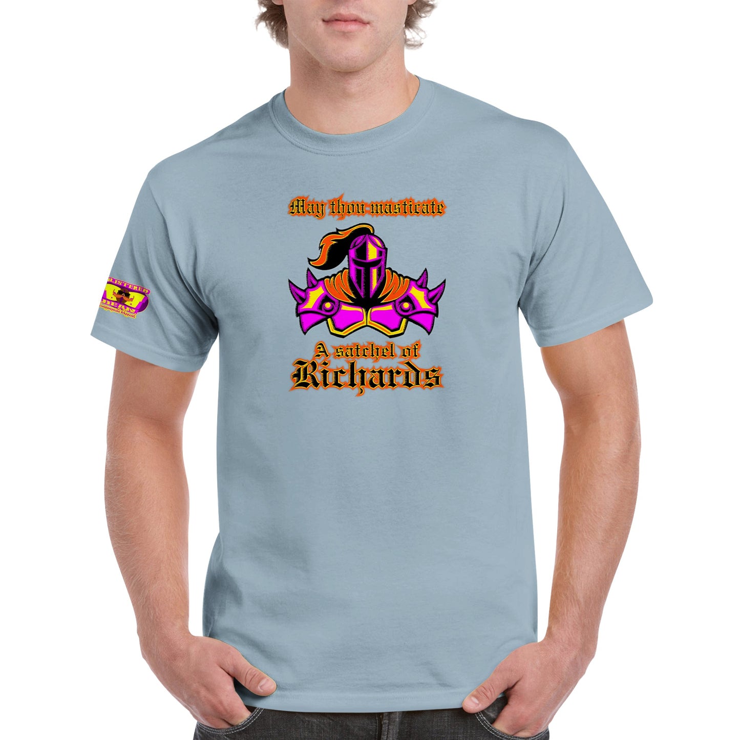 May Thou Masticate a Satchel of Richards Heavyweight Unisex Crewneck T-shirt