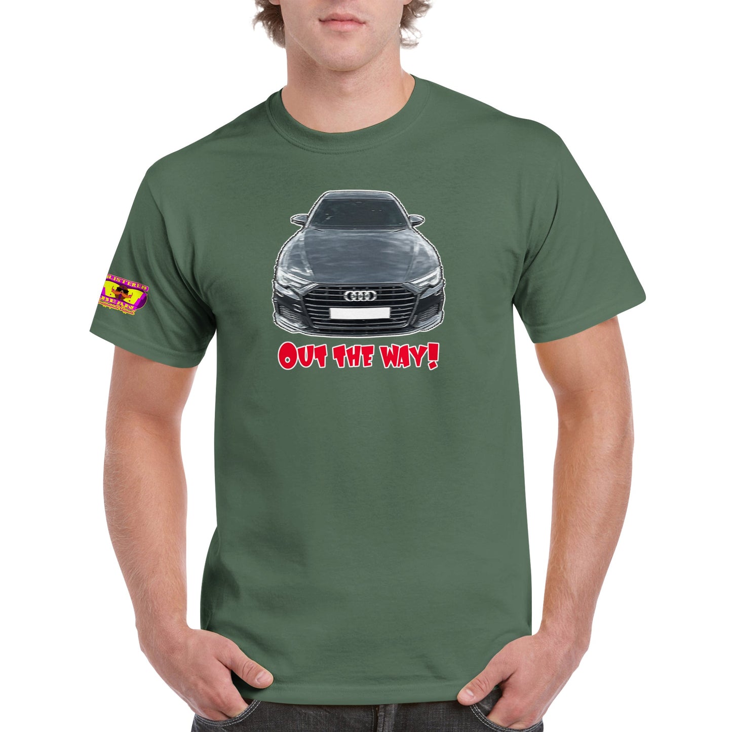 Audi A6 Out the way! Heavyweight Unisex Crewneck T-shirt