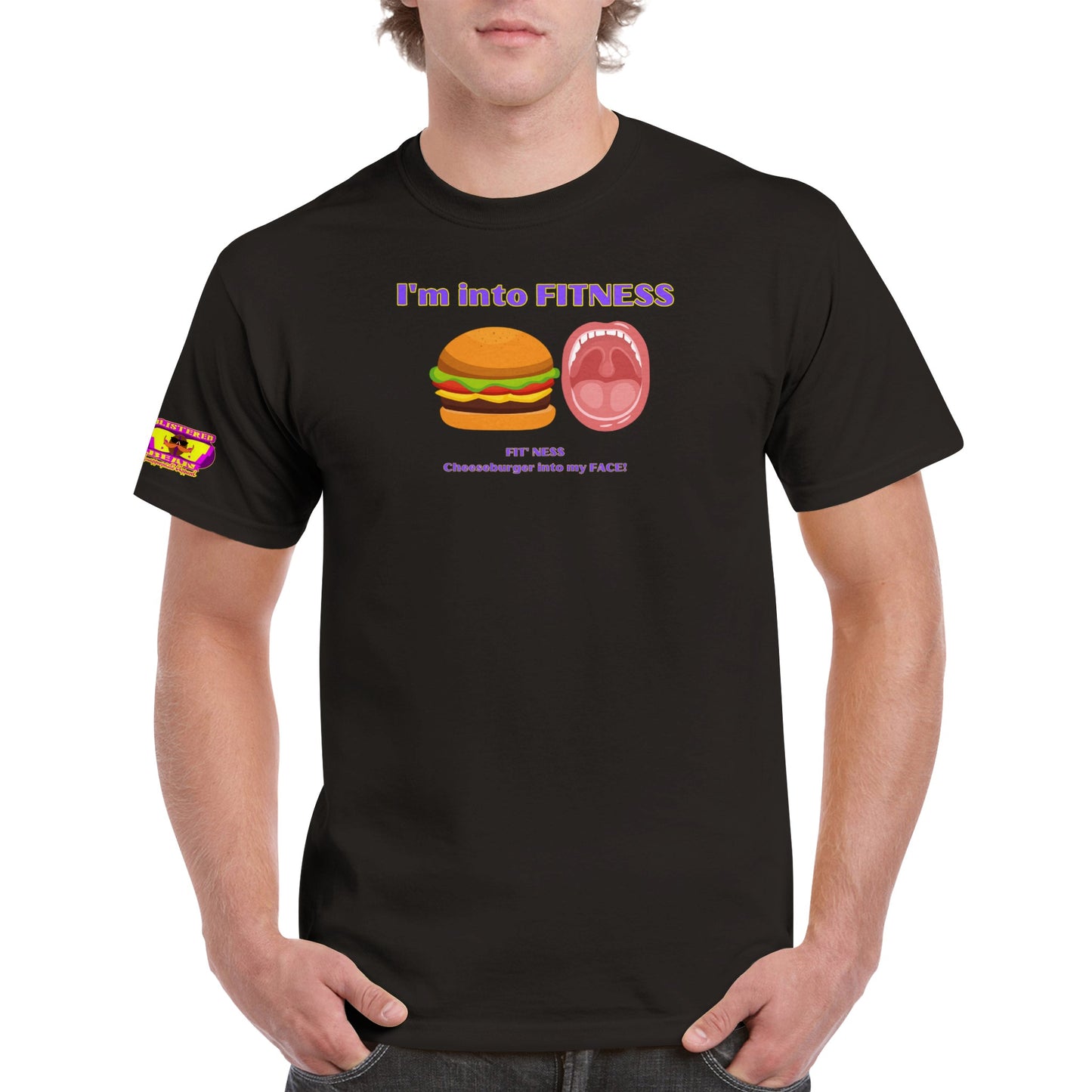 FIT' Ness cheeseburger into my face! Heavyweight Unisex Crewneck T-shirt