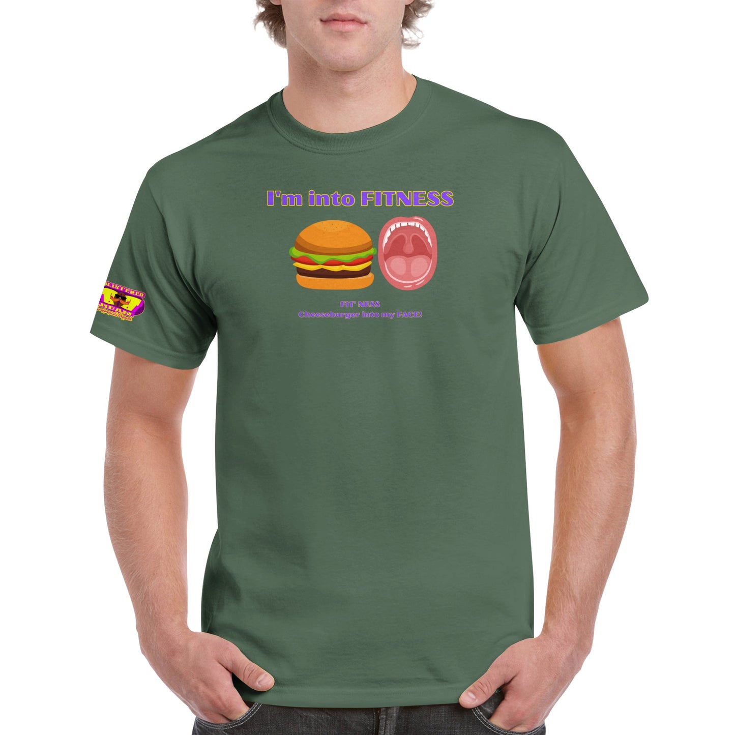 FIT' Ness cheeseburger into my face! Heavyweight Unisex Crewneck T-shirt