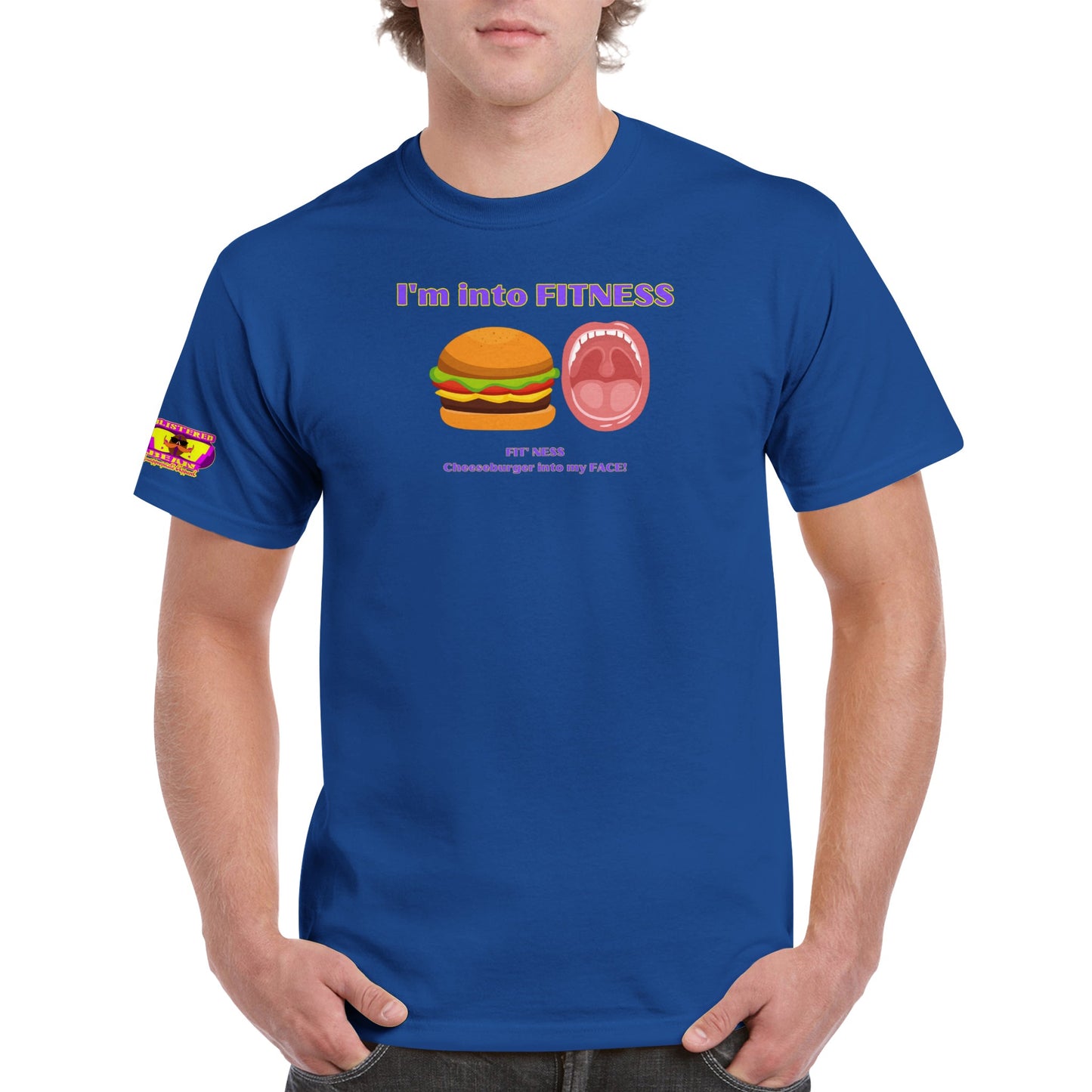 FIT' Ness cheeseburger into my face! Heavyweight Unisex Crewneck T-shirt