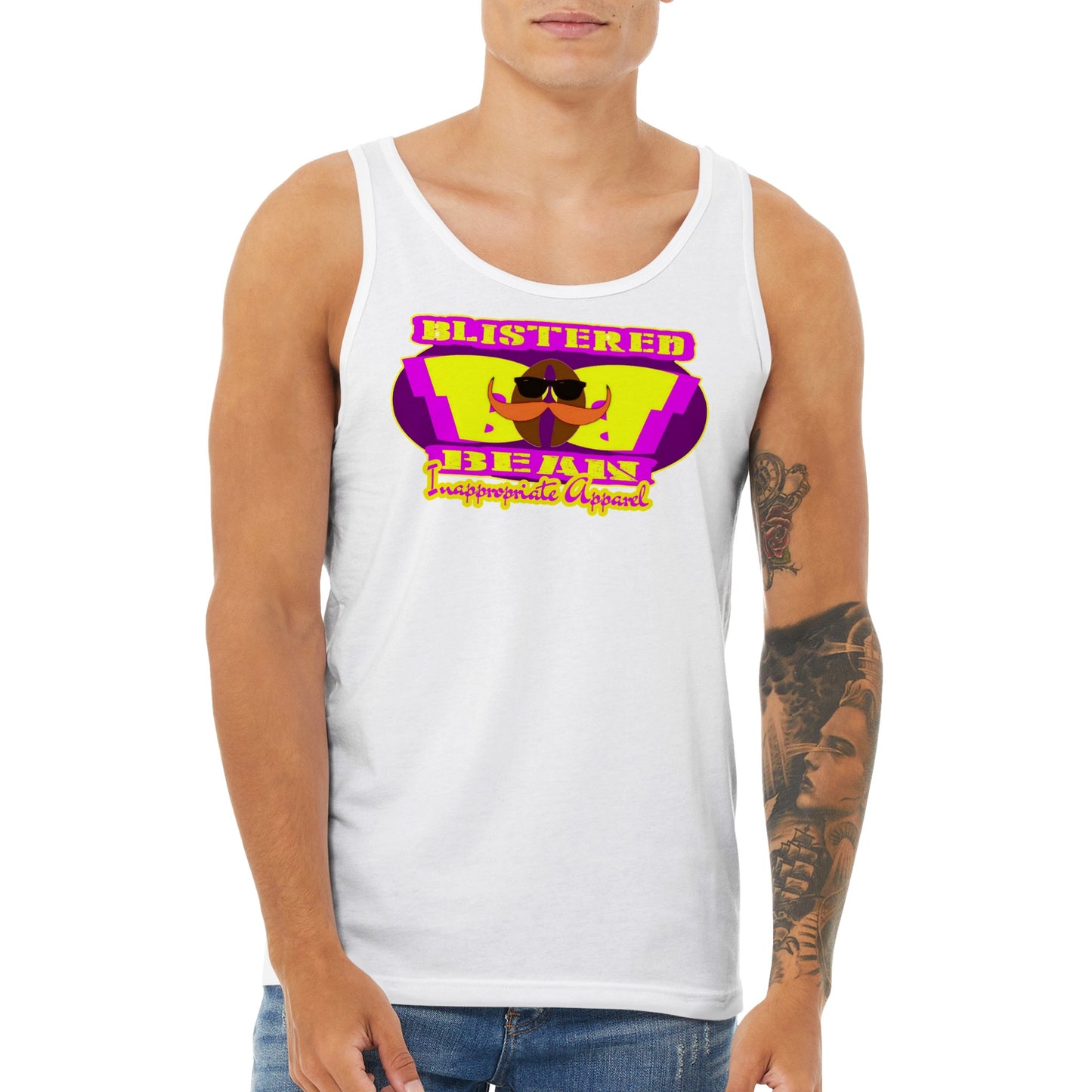 J. McClanes Blistered Bean Vest Premium Unisex Tank Top