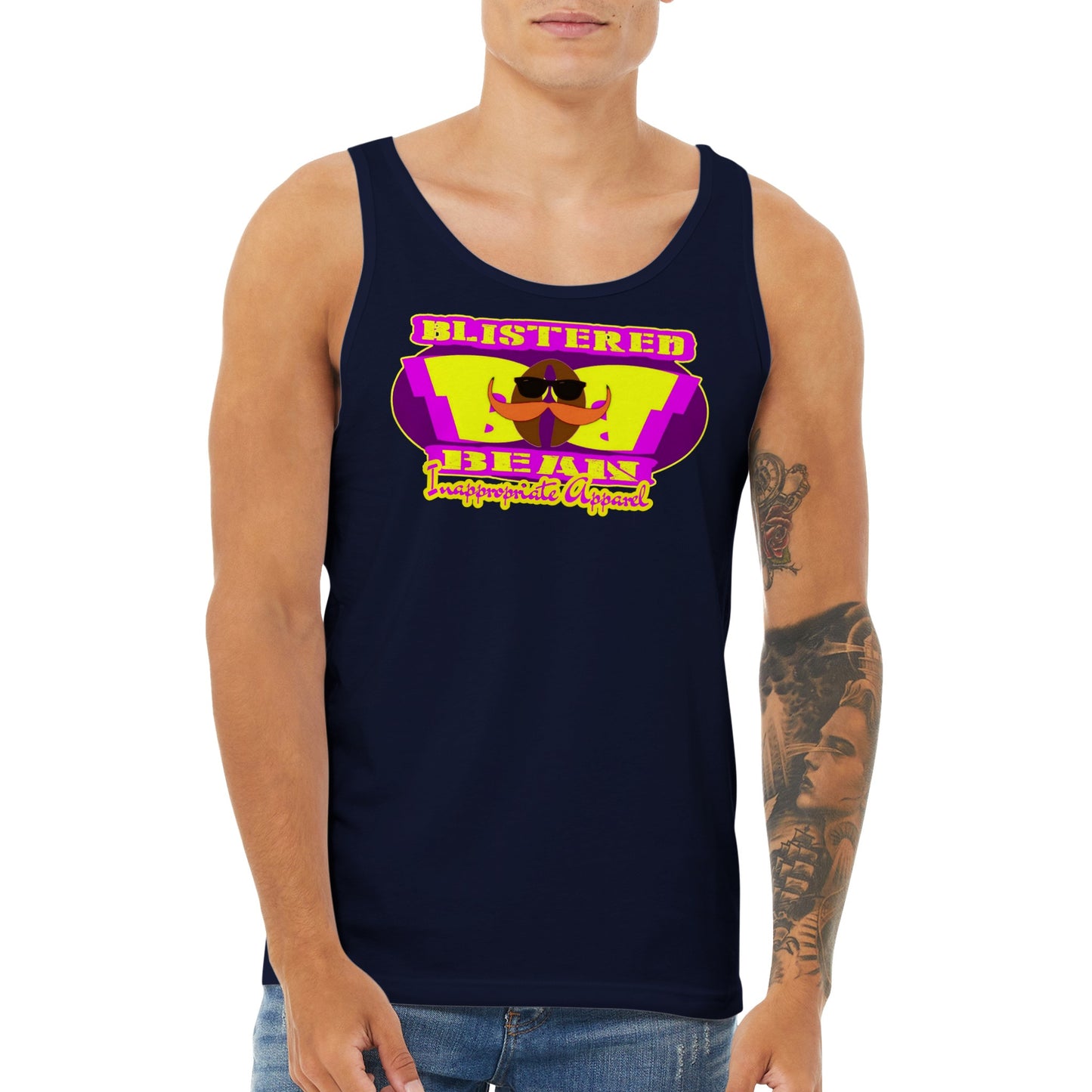 J. McClanes Blistered Bean Vest Premium Unisex Tank Top